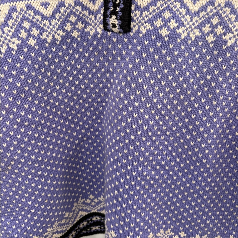 LL Bean Vintage Cotton Fair Isle Knit Sweater Size Large - Picture 6 of 12